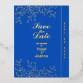 Sapphire Wedding Folie Save the Date Folie Uitnodiging Briefkaart (Voorkant)