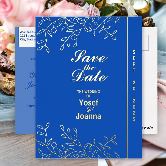 Sapphire Wedding Folie Save the Date Folie Uitnodiging Briefkaart