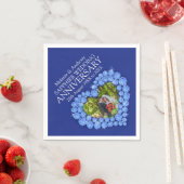 Sapphire Wedding hartfoto en name luiers Servetten (Insitu)