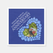 Sapphire Wedding hartfoto en name luiers Servetten (Voorkant)