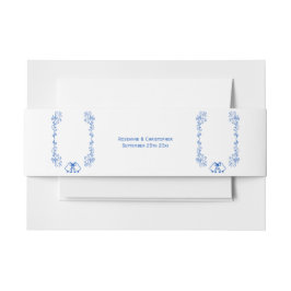 Sapphire Wedding Invitation Belly Band Bells Uitnodigingen Wikkel