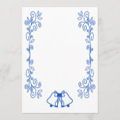 Sapphire Wedding Menu Kaart Bells Scrollwork (Achterkant)