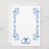 Sapphire Wedding Save the Date Bells Scrollwork (Achterkant)