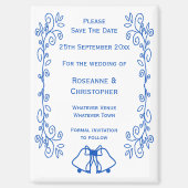 Sapphire Wedding Save The Date Magneet Bells (Voorkant)