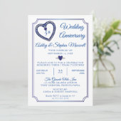 Sapphires Diamonds 5th Wedding Jubileum Party Kaart (Staand voorkant)