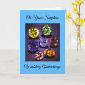 Sapphires Specialized 45th Wedding Jubileum Kaart (Gele Bloem)