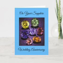 Sapphires Specialized 45th Wedding Jubileum Kaart