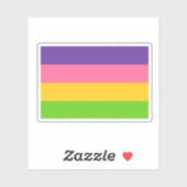 Sapphische Pride-vlag Sticker (Vel)