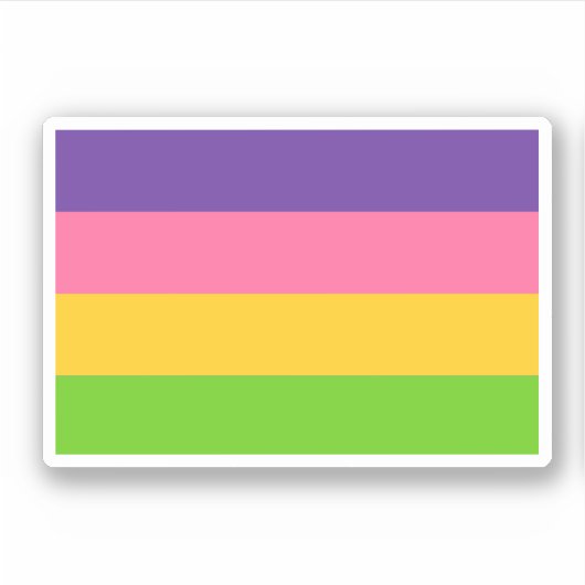 Sapphische Pride-vlag Sticker (Voorkant)