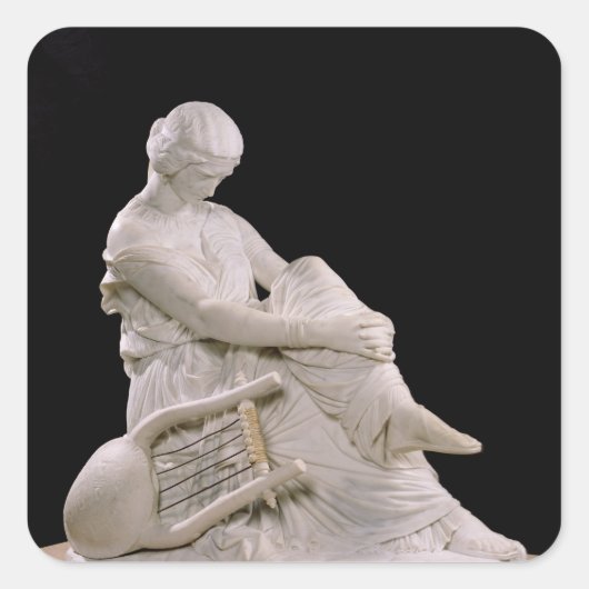 Sappho, 1852 vierkante sticker (Voorkant)