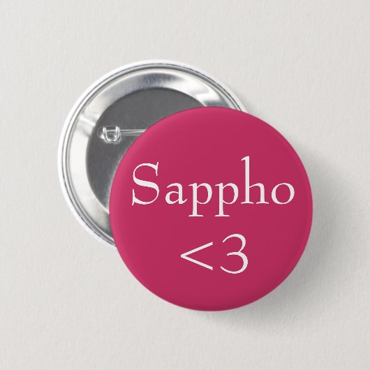 Sappho <3 ronde button 5,7 cm (Voorkant /achterkant)
