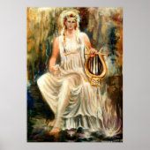 Sappho and her Lydian lyre Poster (Voorkant)