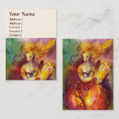 SAPPHO, DANCE MUSIC EN POETRY, crème Visitekaartje (Voorkant / Achterkant)