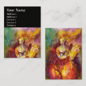 SAPPHO, DANCE MUSIC EN POETRY, zwart Visitekaartje (Voorkant / Achterkant)