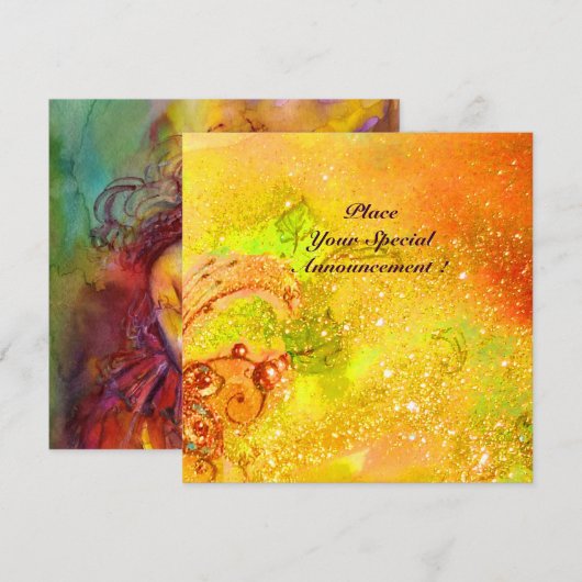 SAPPHO, DANCE, MUZIEK EN POETRY, Gold Sparkles Aankondiging (Voorkant / Achterkant)