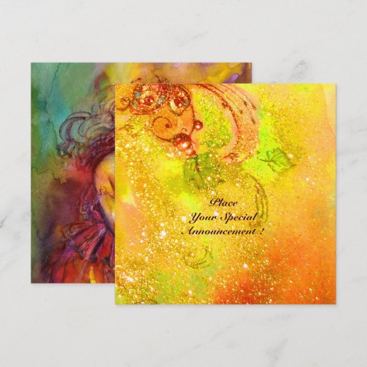 SAPPHO, DANCE, MUZIEK EN POETRY, Gold Sparkles Aankondiging (Voorkant / Achterkant)