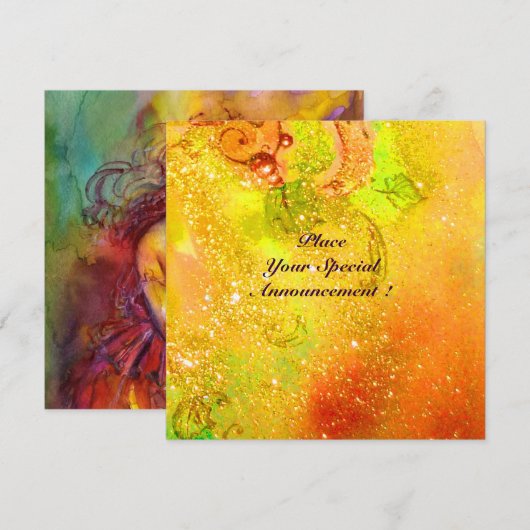 SAPPHO, DANCE, MUZIEK EN POETRY, Gold Sparkles Aankondiging (Voorkant / Achterkant)