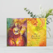 SAPPHO, DANCE, MUZIEK EN POETRY, Gold Sparkles Kaart (Staand voorkant)