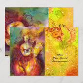 SAPPHO, DANCE, MUZIEK EN POETRY, Gold Sparkles Kaart (Voorkant / Achterkant)