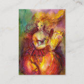 SAPPHO, DANCE, MUZIEK EN POETRY, Gold Sparkles Visitekaartje (Achterkant)