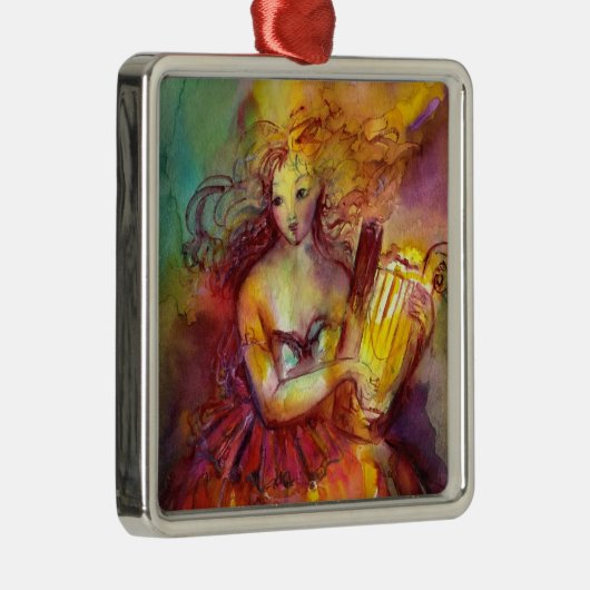 SAPPHO, DANCE, MUZIEK EN POETRY, hart Metalen Ornament (Rechts)