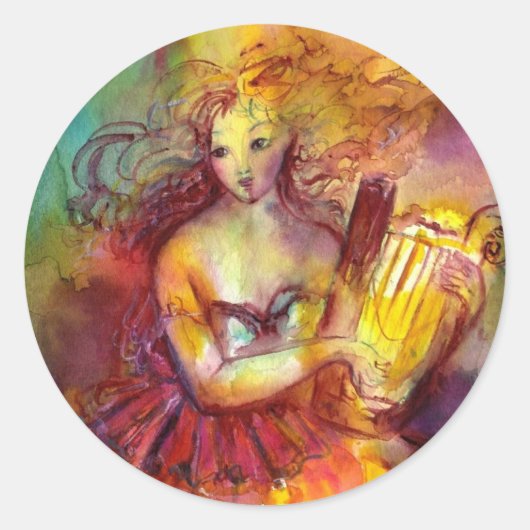 SAPPHO, DANCE, MUZIEK EN POETRY RONDE STICKER (Voorkant)