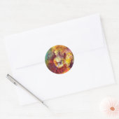 SAPPHO, DANCE, MUZIEK EN POETRY RONDE STICKER (Envelop)