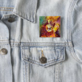 SAPPHO, DANCE, MUZIEK EN POETRY VIERKANTE BUTTON 5,1 CM (In situ)