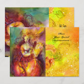 SAPPHO ,DANS ,MUZIEK EN POEZIE, Gouden Glitters Kaart (Voorkant / Achterkant)