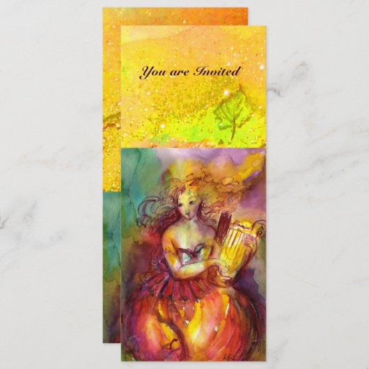 SAPPHO, DANS, MUZIEK EN POËZIE, Gouden Glitters Kaart (Voorkant / Achterkant)