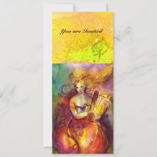 SAPPHO, DANS, MUZIEK EN POËZIE, Gouden Glitters Kaart (Voorkant)