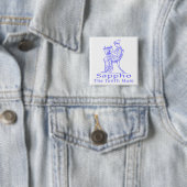 Sappho: De tiende mijt Vierkante Button 5,1 Cm (In situ)