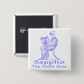 Sappho: De tiende mijt Vierkante Button 5,1 Cm (Voorkant /achterkant)