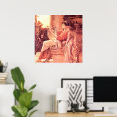 Sappho door gustav klimt, Vertegenwoordiging van d Poster (Thuiskantoor)