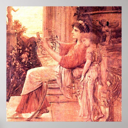 Sappho door gustav klimt, Vertegenwoordiging van d Poster (Voorkant)