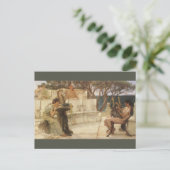 Sappho en Alcaeus door Sir Lawrence Alma Tadema Briefkaart (Staand voorkant)