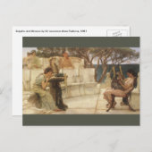 Sappho en Alcaeus door Sir Lawrence Alma Tadema Briefkaart (Voorkant / Achterkant)