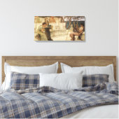 Sappho en Alcaeus door Sir Lawrence Alma Tadema Canvas Afdruk (Insitu (Slaapkamer))