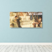 Sappho en Alcaeus door Sir Lawrence Alma Tadema Canvas Afdruk (Insitu (Houten vloer))
