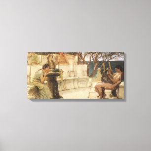 Sappho en Alcaeus door Sir Lawrence Alma Tadema Canvas Afdruk