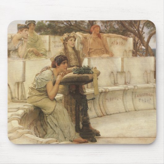Sappho en Alcaeus door Sir Lawrence Alma Tadema Muismat (Voorkant)