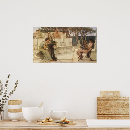 Sappho en Alcaeus door Sir Lawrence Alma Tadema Poster (Keuken)