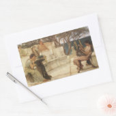 Sappho en Alcaeus door Sir Lawrence Alma Tadema Rechthoekige Sticker (Envelop)