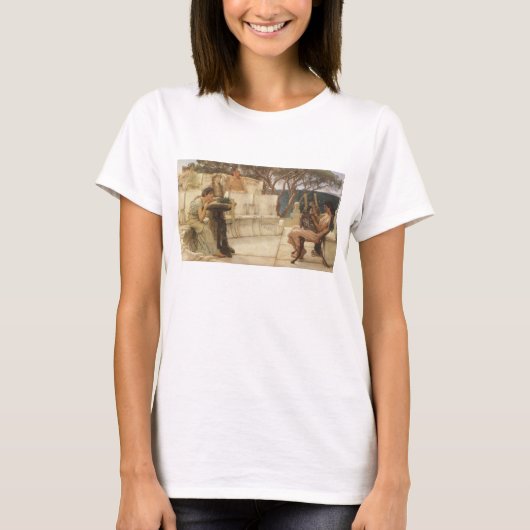 Sappho en Alcaeus door Sir Lawrence Alma Tadema T-shirt (Voorkant)