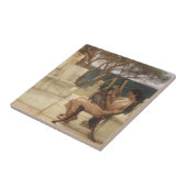 Sappho en Alcaeus door Sir Lawrence Alma Tadema Tegeltje (Zijkant)