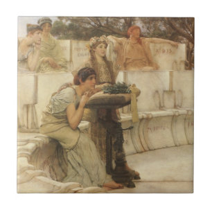 Sappho en Alcaeus door Sir Lawrence Alma Tadema Tegeltje