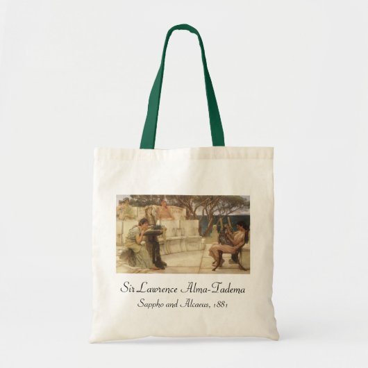 Sappho en Alcaeus door Sir Lawrence Alma Tadema Tote Bag (Voorkant)
