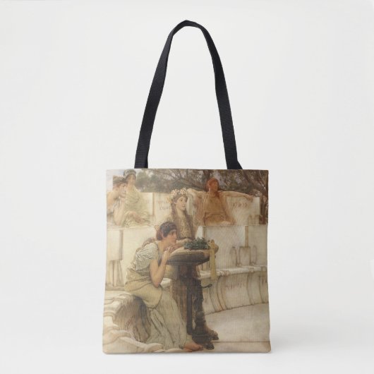 Sappho en Alcaeus door Sir Lawrence Alma Tadema Tote Bag (Voorkant)