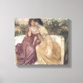 Sappho en Erinna in een Griekse tuin (Lesbische li Canvas Afdruk (Voorkant)