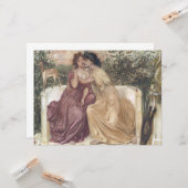 Sappho en Erinna in een Griekse tuin (Lesbische li Kaart (Voorkant / Achterkant in situ)